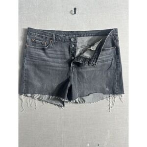 EUC Levi's 501 Original Fit High Rise Women's Shorts Black Medium Wash Size 20W